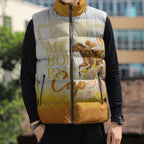 Melbourne Horse Racing Sleeveless Puffer Jacket Vintage Floral Equestrian Rider