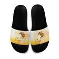 Melbourne Horse Racing Slide Sandals Vintage Floral Equestrian Rider