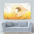 Melbourne Horse Racing Tapestry Vintage Floral Equestrian Rider