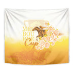 Melbourne Horse Racing Tapestry Vintage Floral Equestrian Rider