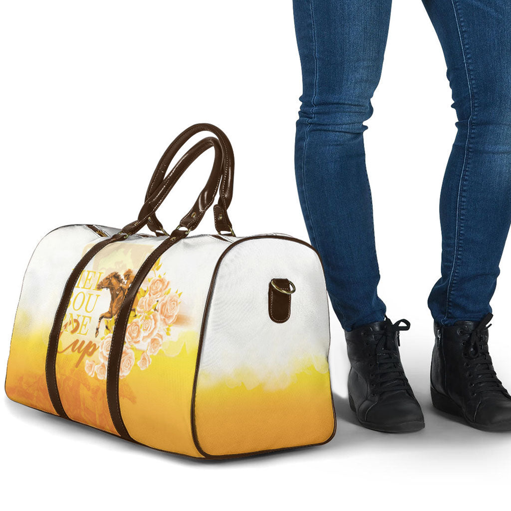 Melbourne Horse Racing Travel Bag Vintage Floral Equestrian Rider