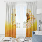 Melbourne Horse Racing Window Curtain Vintage Floral Equestrian Rider