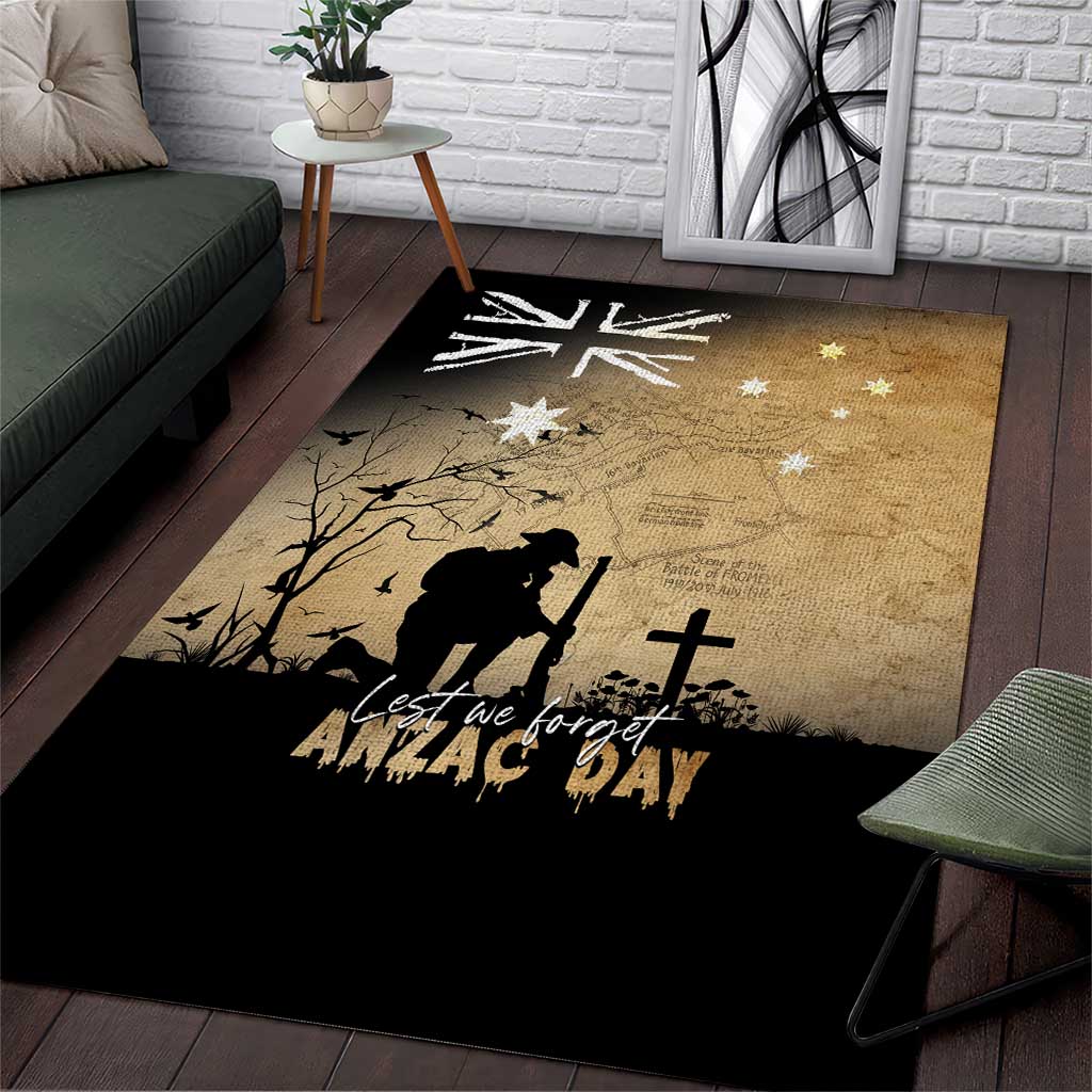 Australia ANZAC Day Area Rug Battle Of Fromelles Lest We Forget