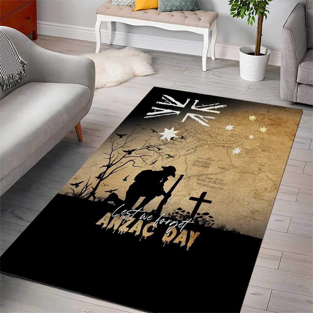 Australia ANZAC Day Area Rug Battle Of Fromelles Lest We Forget