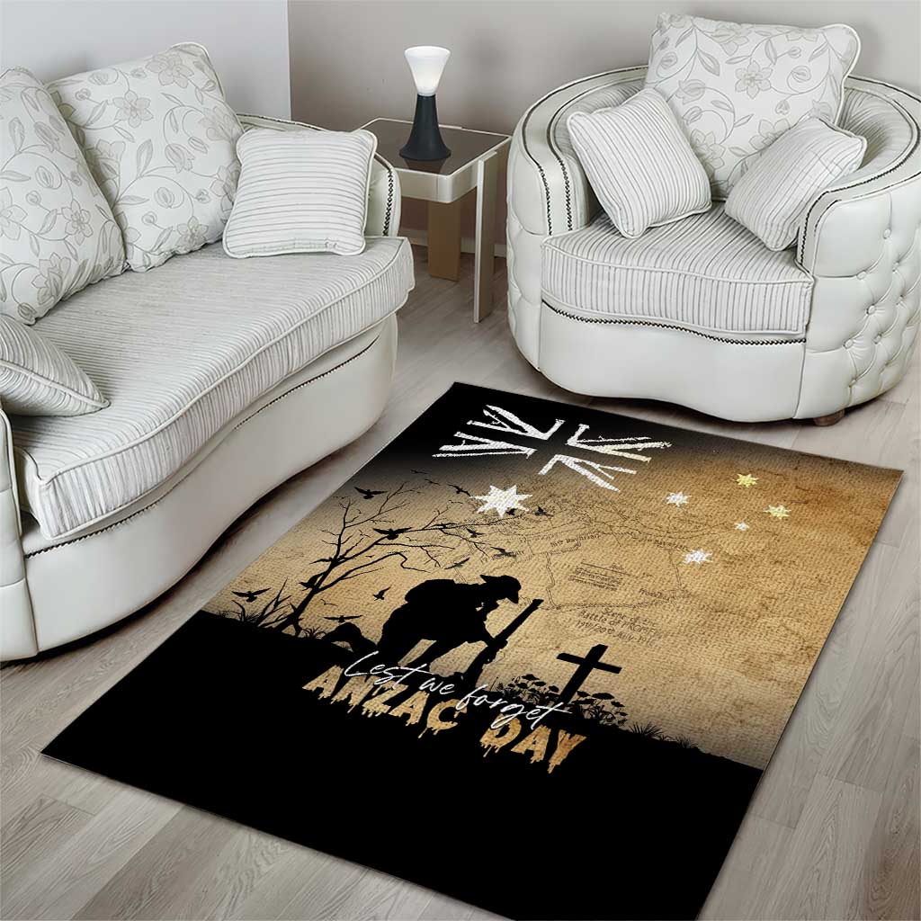 Australia ANZAC Day Area Rug Battle Of Fromelles Lest We Forget