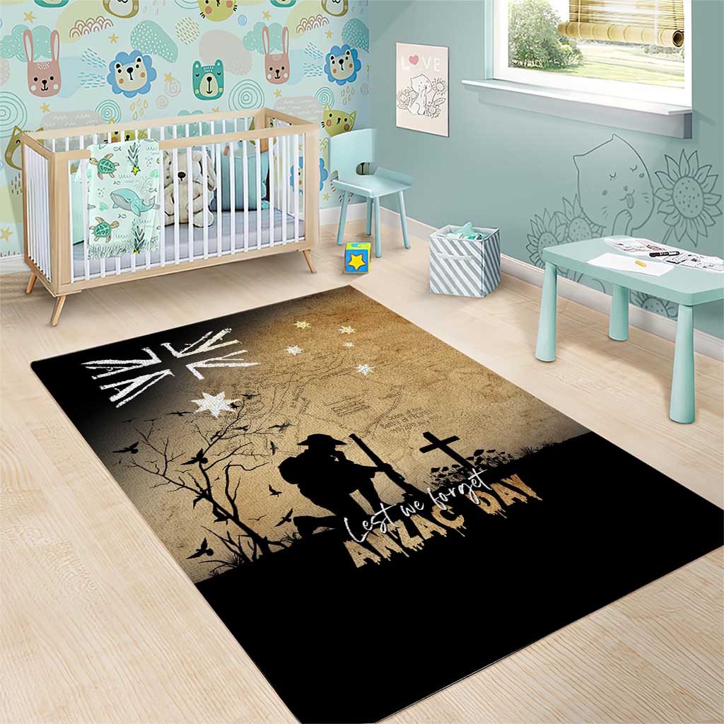 Australia ANZAC Day Area Rug Battle Of Fromelles Lest We Forget