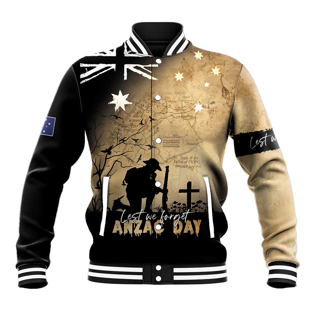 Australia ANZAC Day Baseball Jacket Battle Of Fromelles Lest We Forget