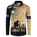 Australia ANZAC Day Button Sweatshirt Battle Of Fromelles Lest We Forget