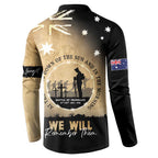 Australia ANZAC Day Button Sweatshirt Battle Of Fromelles Lest We Forget