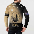 Australia ANZAC Day Button Sweatshirt Battle Of Fromelles Lest We Forget
