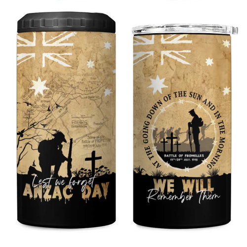 Australia ANZAC Day 4 in 1 Can Cooler Tumbler Battle Of Fromelles Lest We Forget