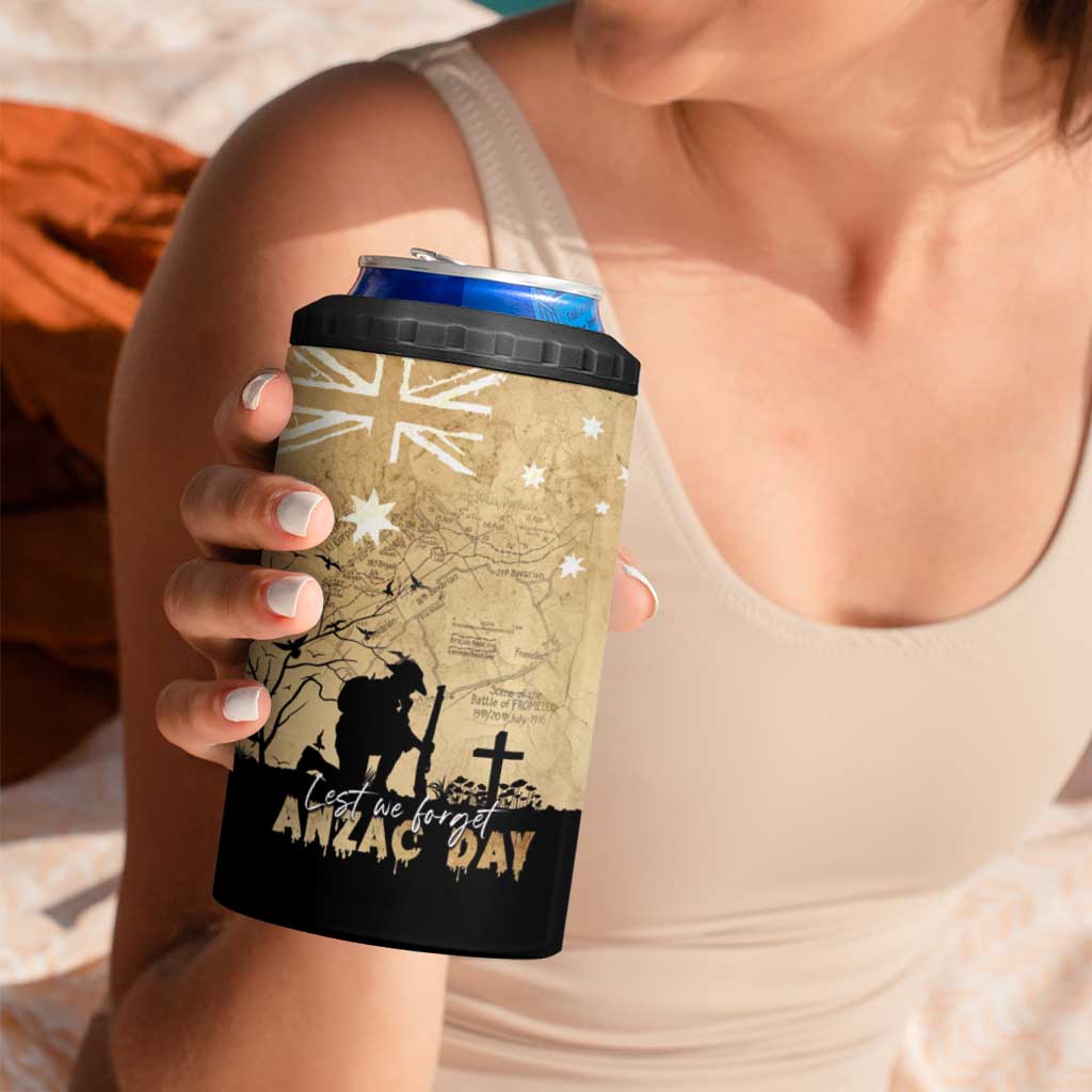 Australia ANZAC Day 4 in 1 Can Cooler Tumbler Battle Of Fromelles Lest We Forget