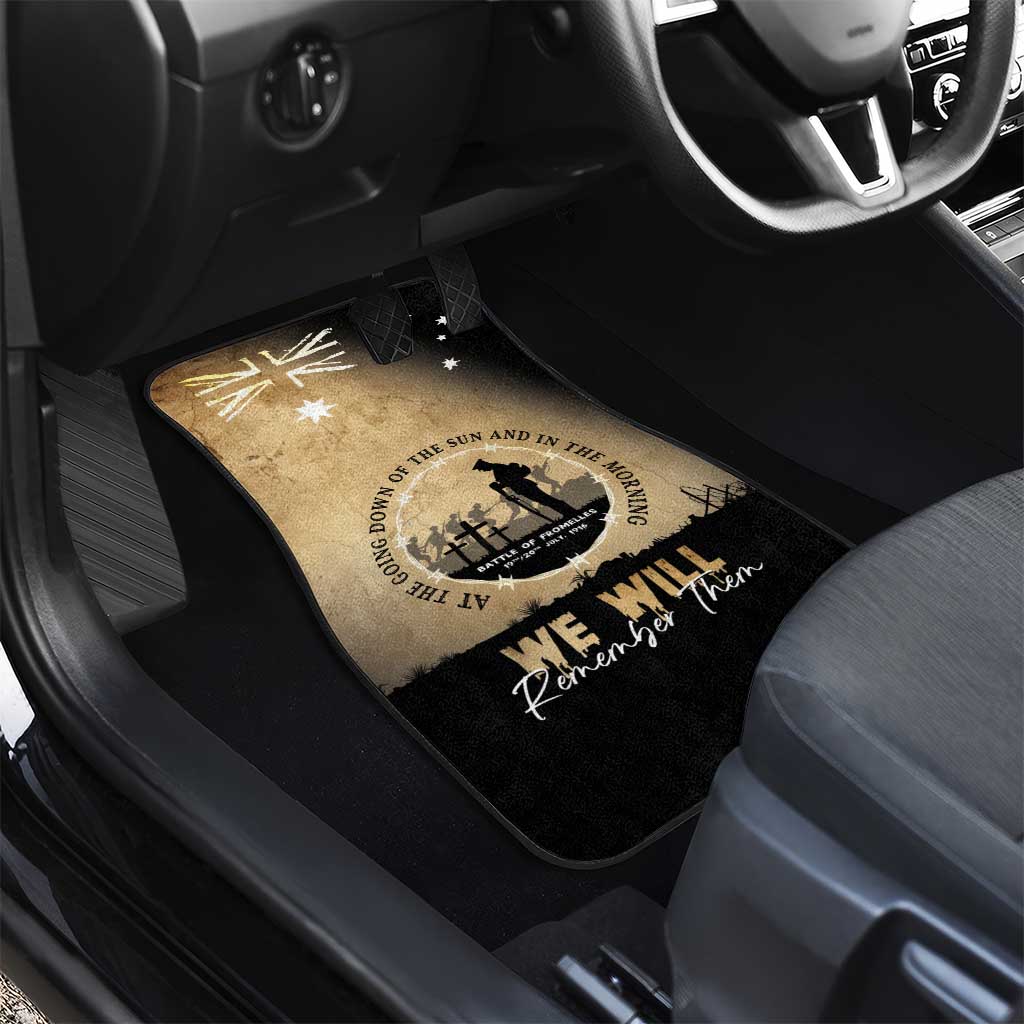 Australia ANZAC Day Car Mats Battle Of Fromelles Lest We Forget