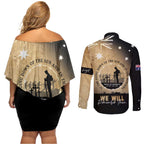 Australia ANZAC Day Couples Matching Off Shoulder Short Dress and Long Sleeve Button Shirt Battle Of Fromelles Lest We Forget