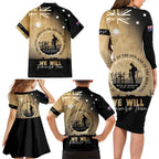 Australia ANZAC Day Family Matching Long Sleeve Bodycon Dress and Hawaiian Shirt Battle Of Fromelles Lest We Forget