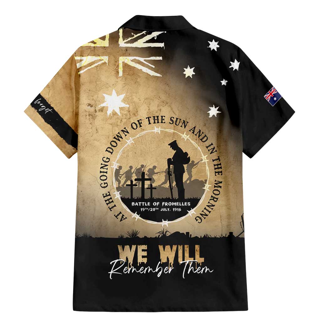 Australia ANZAC Day Family Matching Mermaid Dress and Hawaiian Shirt Battle Of Fromelles Lest We Forget