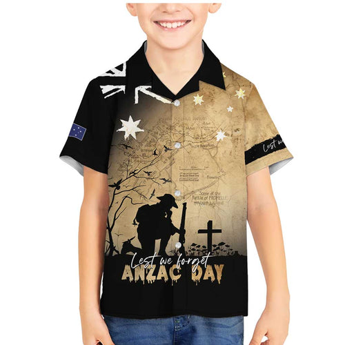 Australia ANZAC Day Family Matching Mermaid Dress and Hawaiian Shirt Battle Of Fromelles Lest We Forget