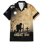 Australia ANZAC Day Family Matching Off The Shoulder Long Sleeve Dress and Hawaiian Shirt Battle Of Fromelles Lest We Forget