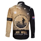 Australia ANZAC Day Family Matching Off The Shoulder Long Sleeve Dress and Hawaiian Shirt Battle Of Fromelles Lest We Forget