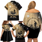Australia ANZAC Day Family Matching Off Shoulder Short Dress and Hawaiian Shirt Battle Of Fromelles Lest We Forget