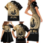 Australia ANZAC Day Family Matching Short Sleeve Bodycon Dress and Hawaiian Shirt Battle Of Fromelles Lest We Forget