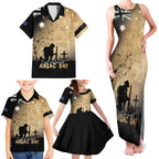 Australia ANZAC Day Family Matching Tank Maxi Dress and Hawaiian Shirt Battle Of Fromelles Lest We Forget