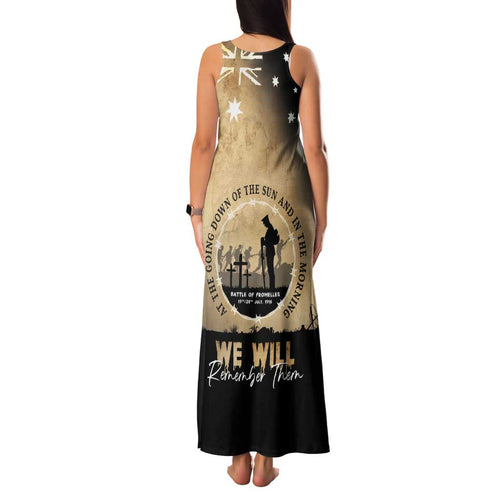 Australia ANZAC Day Family Matching Tank Maxi Dress and Hawaiian Shirt Battle Of Fromelles Lest We Forget