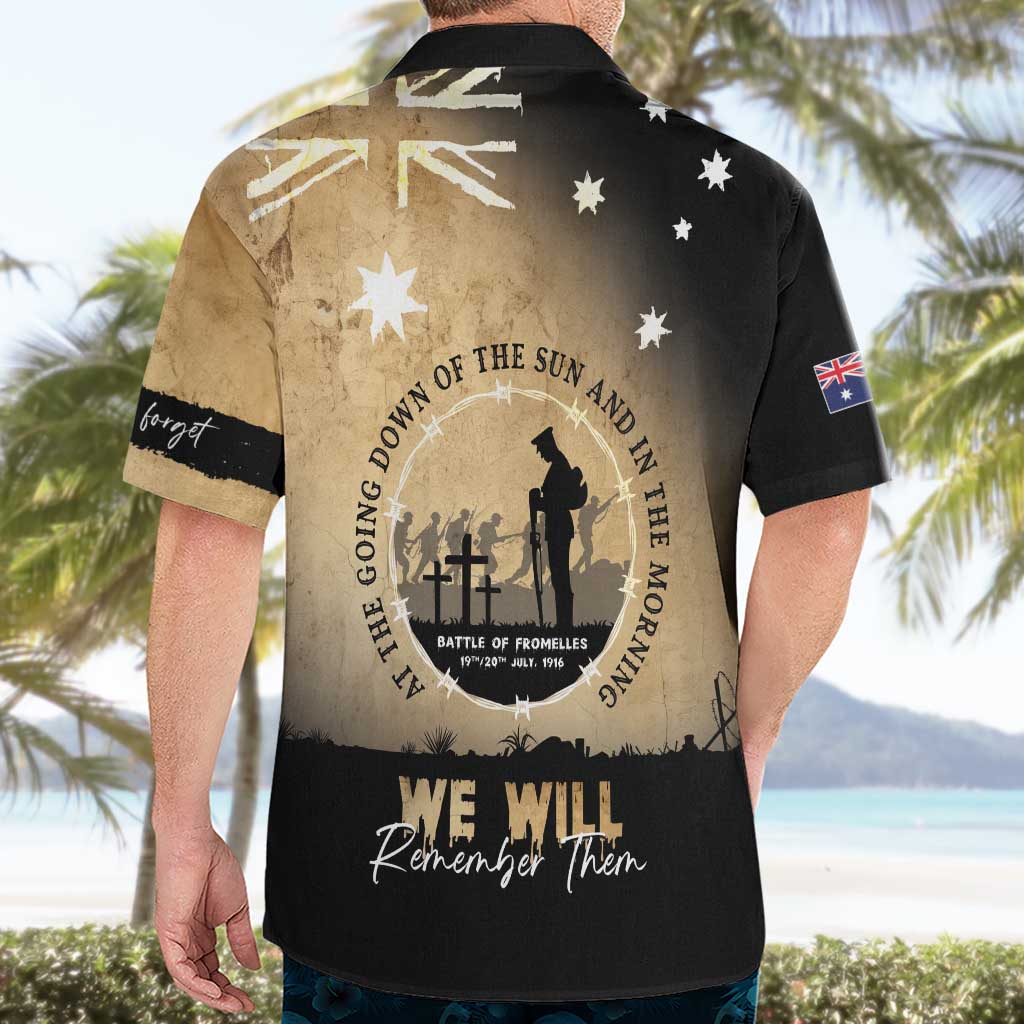 Australia ANZAC Day Hawaiian Shirt Battle Of Fromelles Lest We Forget