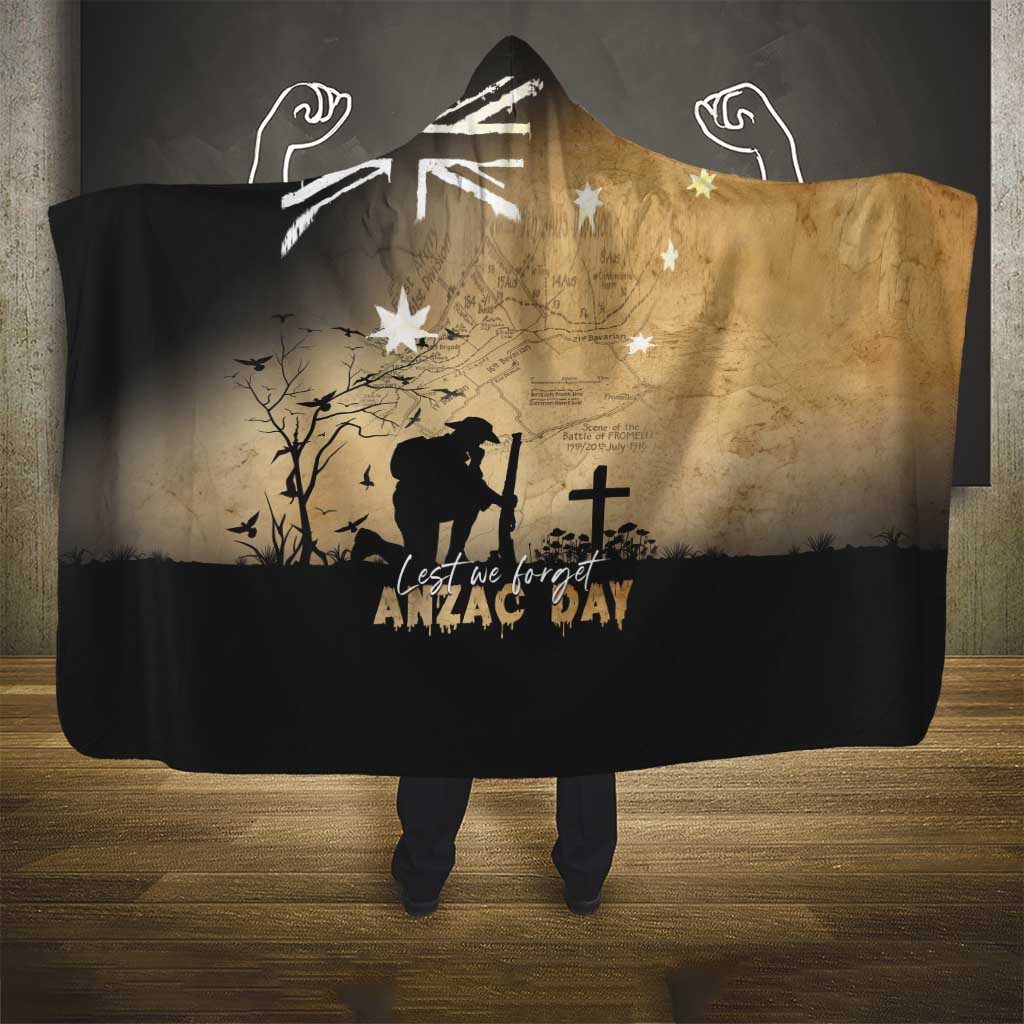 Australia ANZAC Day Hooded Blanket Battle Of Fromelles Lest We Forget