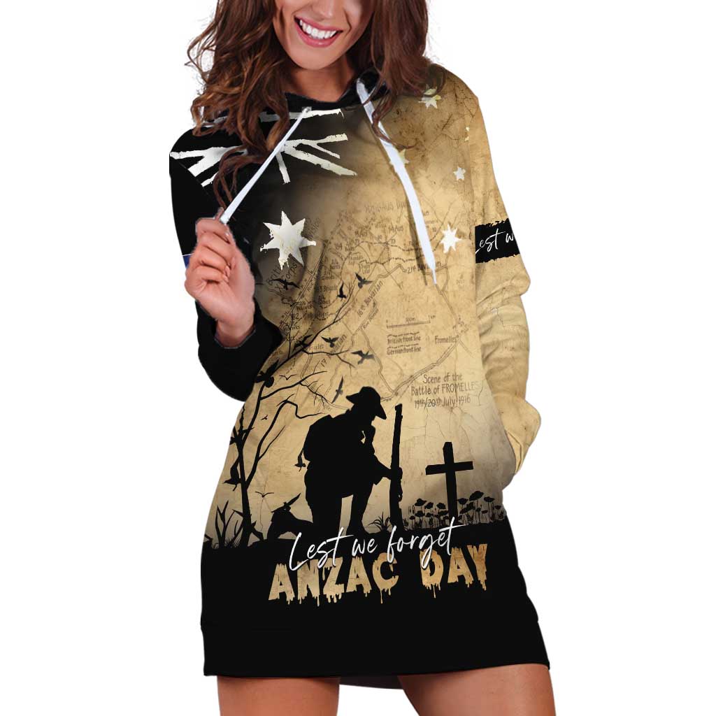 Australia ANZAC Day Hoodie Dress Battle Of Fromelles Lest We Forget