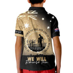 Australia ANZAC Day Kid Polo Shirt Battle Of Fromelles Lest We Forget