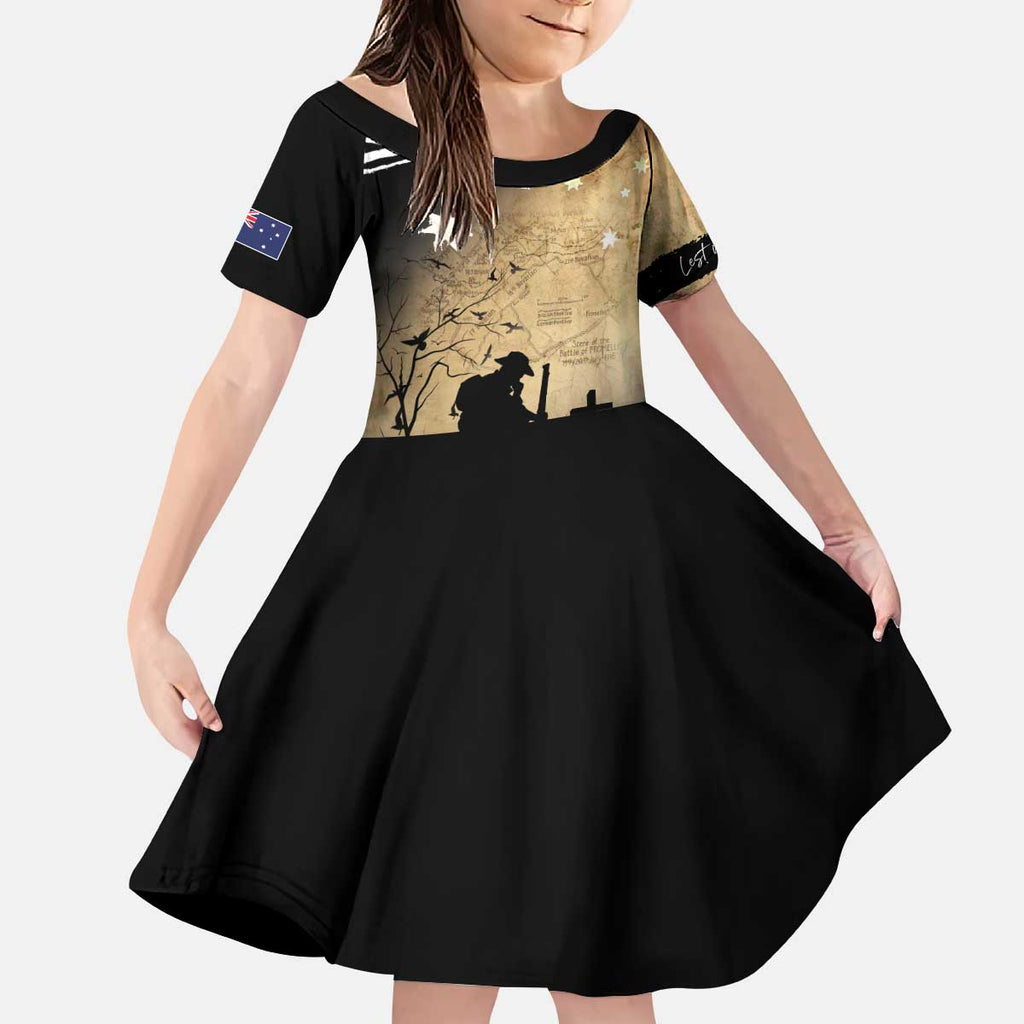 Australia ANZAC Day Kid Short Sleeve Dress Battle Of Fromelles Lest We Forget