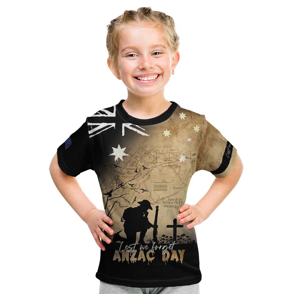 Australia ANZAC Day Kid T Shirt Battle Of Fromelles Lest We Forget