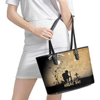 Australia ANZAC Day Leather Tote Bag Battle Of Fromelles Lest We Forget