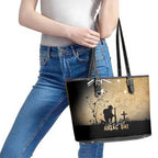 Australia ANZAC Day Leather Tote Bag Battle Of Fromelles Lest We Forget