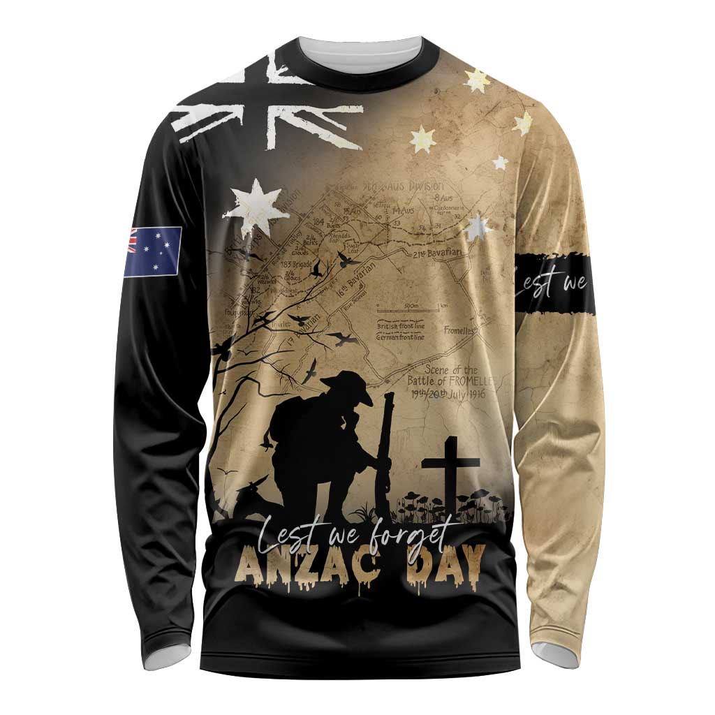 Australia ANZAC Day Long Sleeve Shirt Battle Of Fromelles Lest We Forget