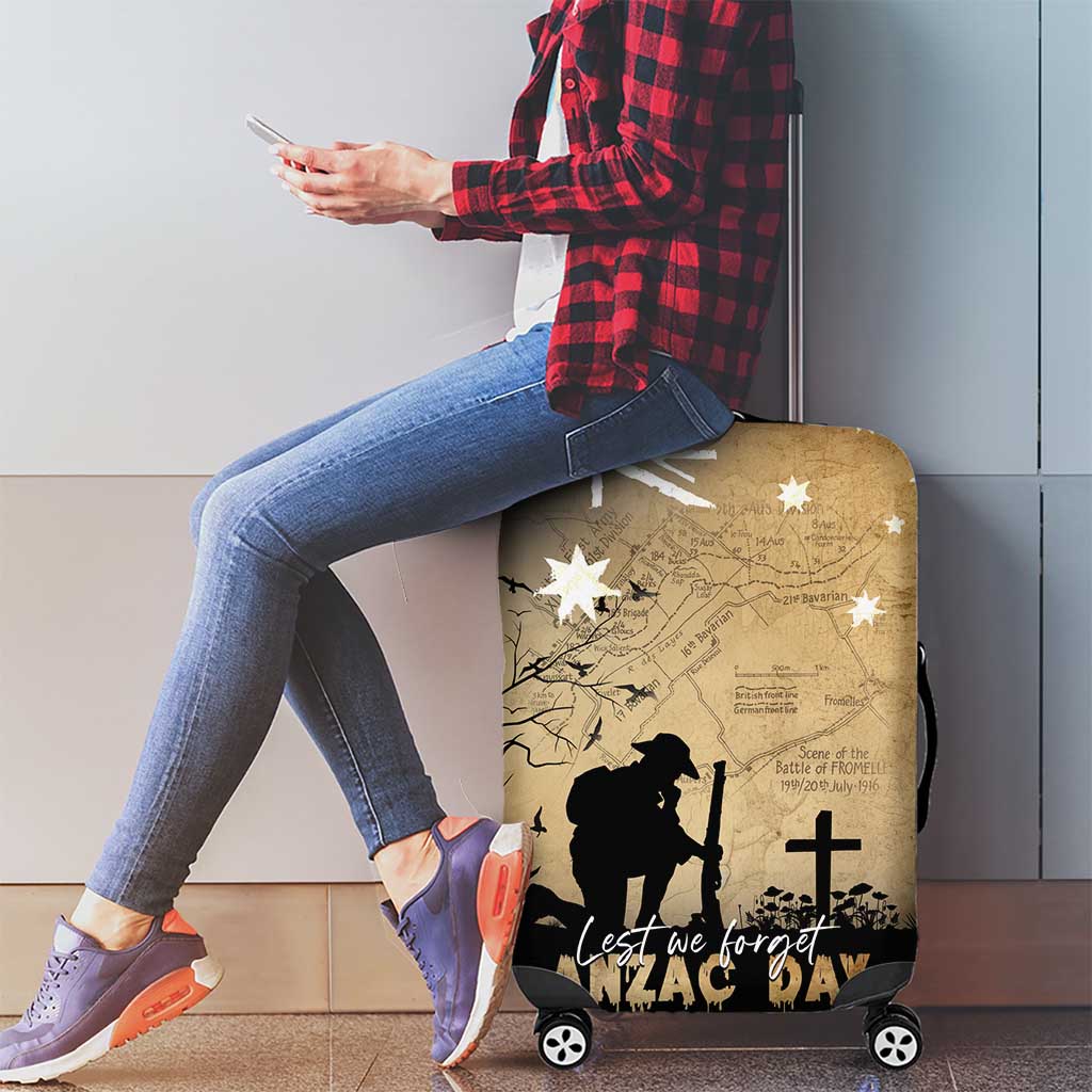 Australia ANZAC Day Luggage Cover Battle Of Fromelles Lest We Forget