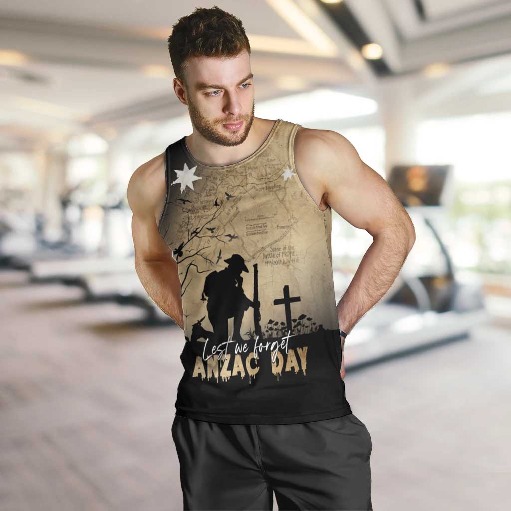 Australia ANZAC Day Men Tank Top Battle Of Fromelles Lest We Forget