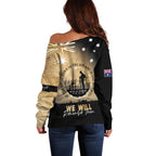 Australia ANZAC Day Off Shoulder Sweater Battle Of Fromelles Lest We Forget