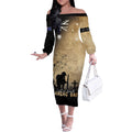 Australia ANZAC Day Off The Shoulder Long Sleeve Dress Battle Of Fromelles Lest We Forget