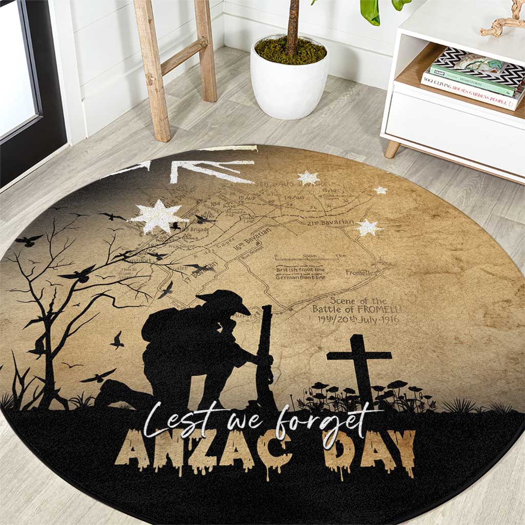 Australia ANZAC Day Round Carpet Battle Of Fromelles Lest We Forget