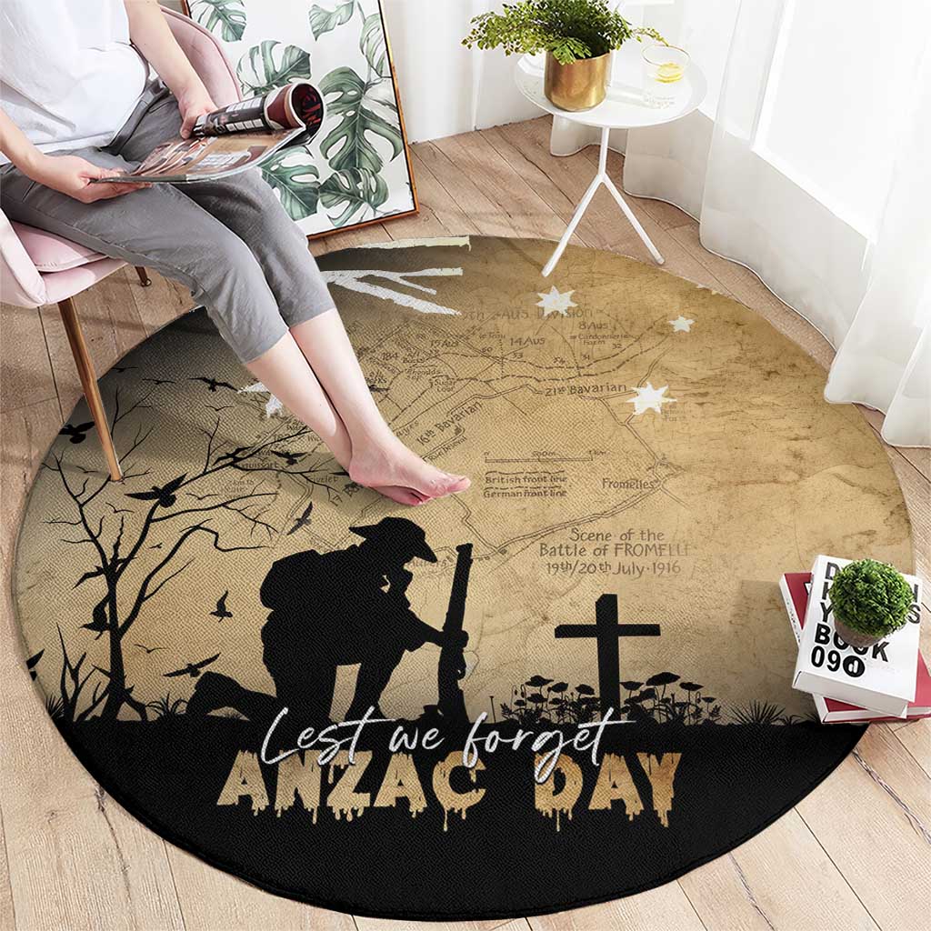 Australia ANZAC Day Round Carpet Battle Of Fromelles Lest We Forget