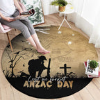 Australia ANZAC Day Round Carpet Battle Of Fromelles Lest We Forget