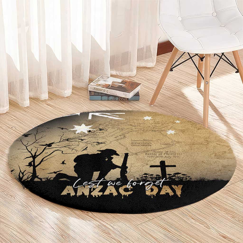 Australia ANZAC Day Round Carpet Battle Of Fromelles Lest We Forget
