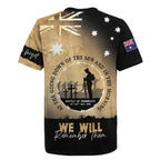 Australia ANZAC Day Rugby Jersey Battle Of Fromelles Lest We Forget
