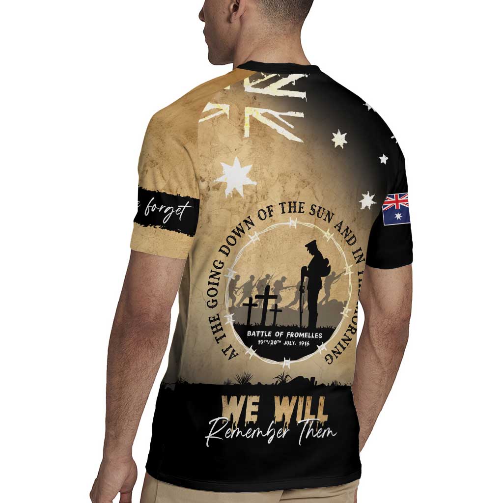 Australia ANZAC Day Rugby Jersey Battle Of Fromelles Lest We Forget