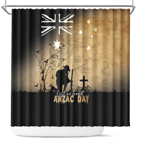 Australia ANZAC Day Shower Curtain Battle Of Fromelles Lest We Forget