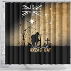 Australia ANZAC Day Shower Curtain Battle Of Fromelles Lest We Forget