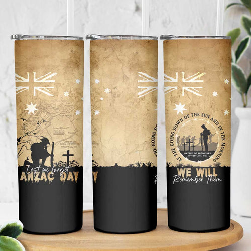 Australia ANZAC Day Skinny Tumbler Battle Of Fromelles Lest We Forget