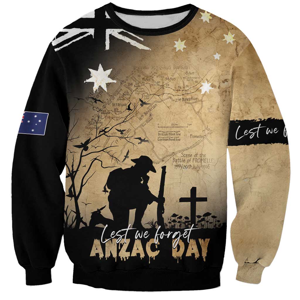 Australia ANZAC Day Sweatshirt Battle Of Fromelles Lest We Forget